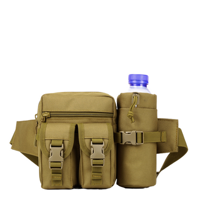 Hunting waist pack with silent zippers