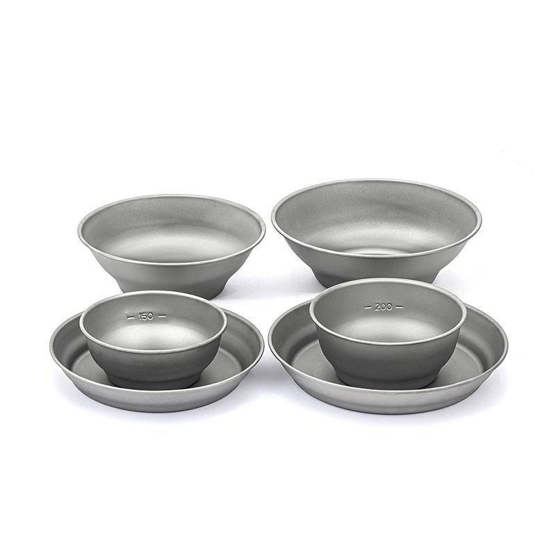 Naturehike Outdoor Picnic Pure Titanium BBQ Tableware Plate Bowl Dish - HUNTING CASE