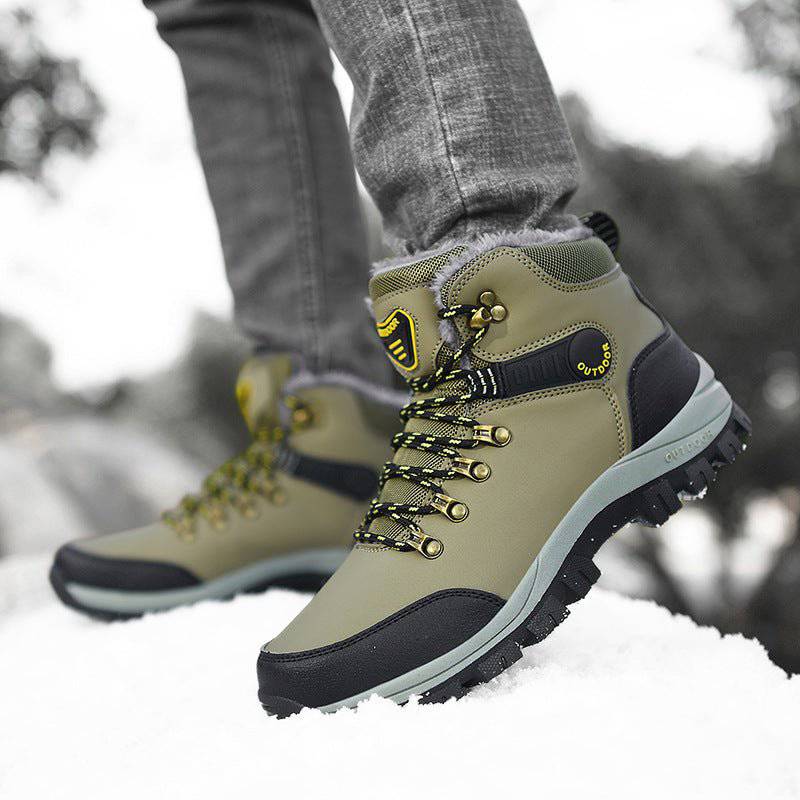 Warm Plush Ankle Boots for Men, Ideal for Winter Snow and Hiking - HUNTING CASE