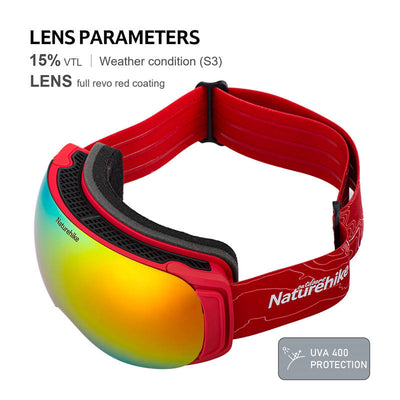 Ski Goggles UVA400 Anti-Fog Glasses Unisex