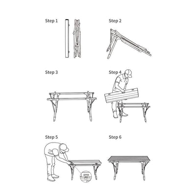 Naturehike Wood Grain Telescopic Foldable Picnic Table MW03 - HUNTING CASE