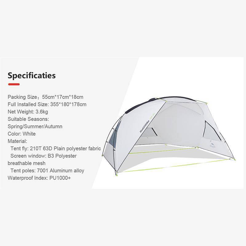 5 People Summer Camping Tent - HUNTING CASE