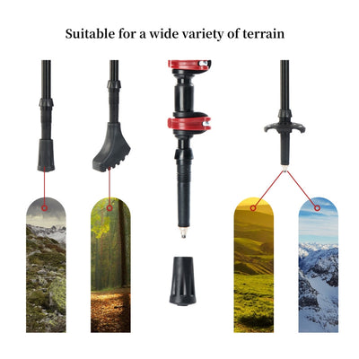 External locking aluminum trekking pole - HUNTING CASE