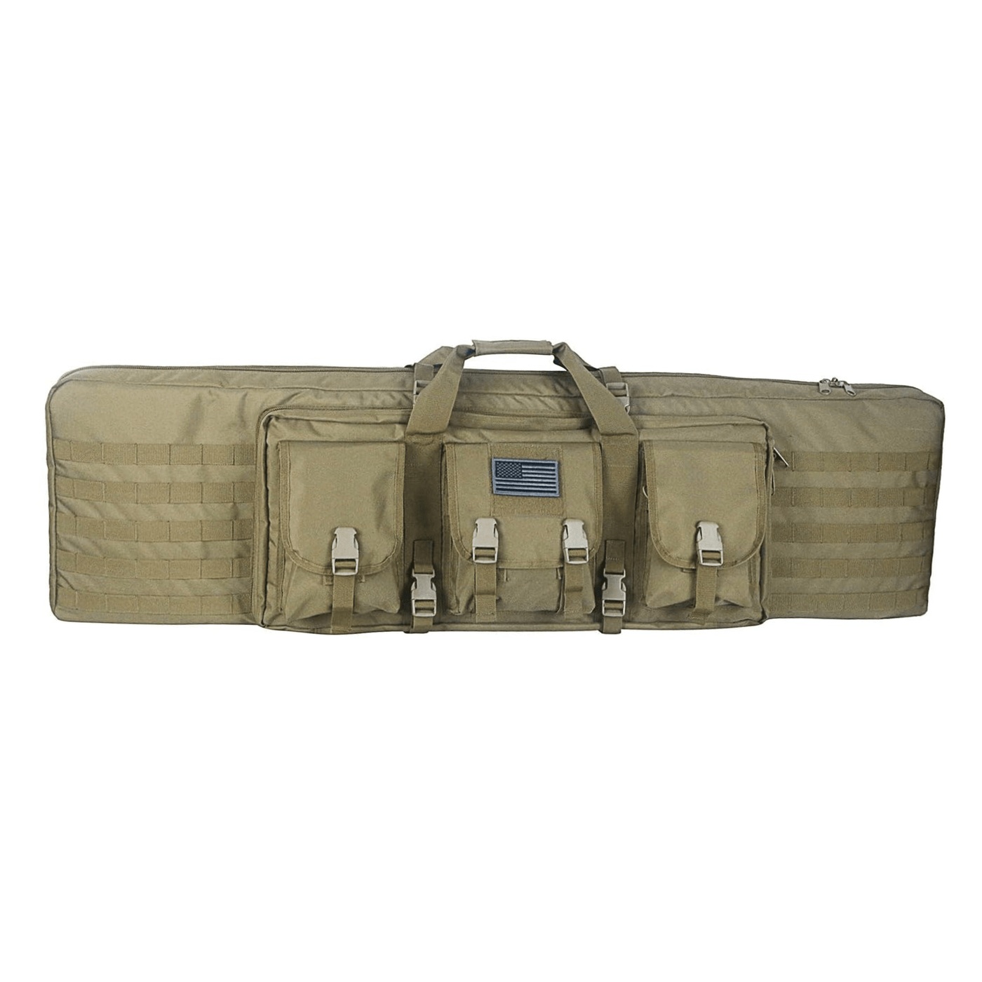 Tactical gun bag with dual compartments for 42-inch rifles