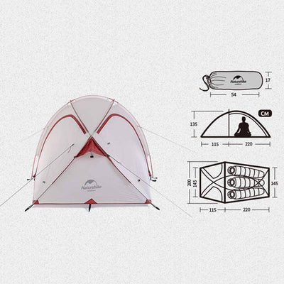 Hiby 2-3 People Camping Tent - HUNTING CASE