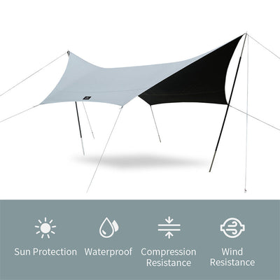 Naturehike（SHARK） Black Vinyl Hexagonal Sunshade - HUNTING CASE