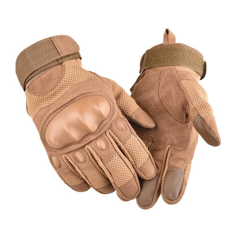 Men's khaki tactical gloves