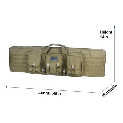 American Classic rifle case with double storage for tactical use