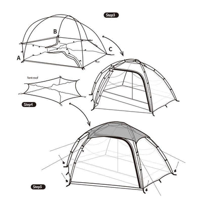 Cloud-Peak 2 People 4-Season Camping Tent - HUNTING CASE