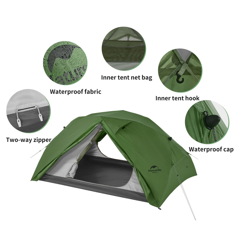 Naturehike Canyon 2 Person Pop Up Tent - HUNTING CASE