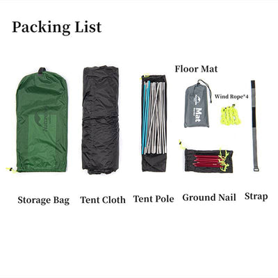 Bear 2 People Summer Camping Tent - HUNTING CASE