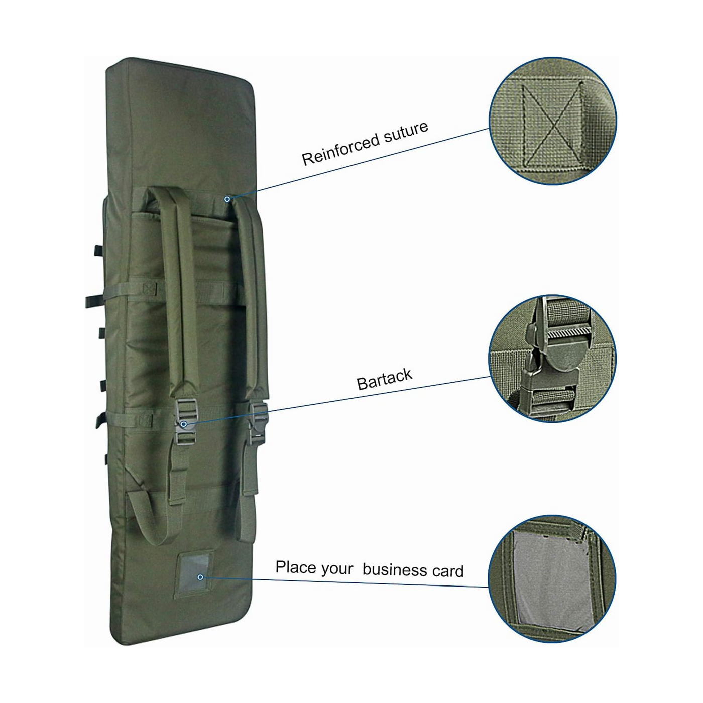 American Classic tactical gun bag with specialized storage for two rifles