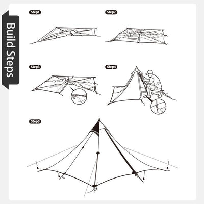 Camping Tent - Lightweight, Waterproof, and Versatile for Hiking and Camping - HUNTING CASE