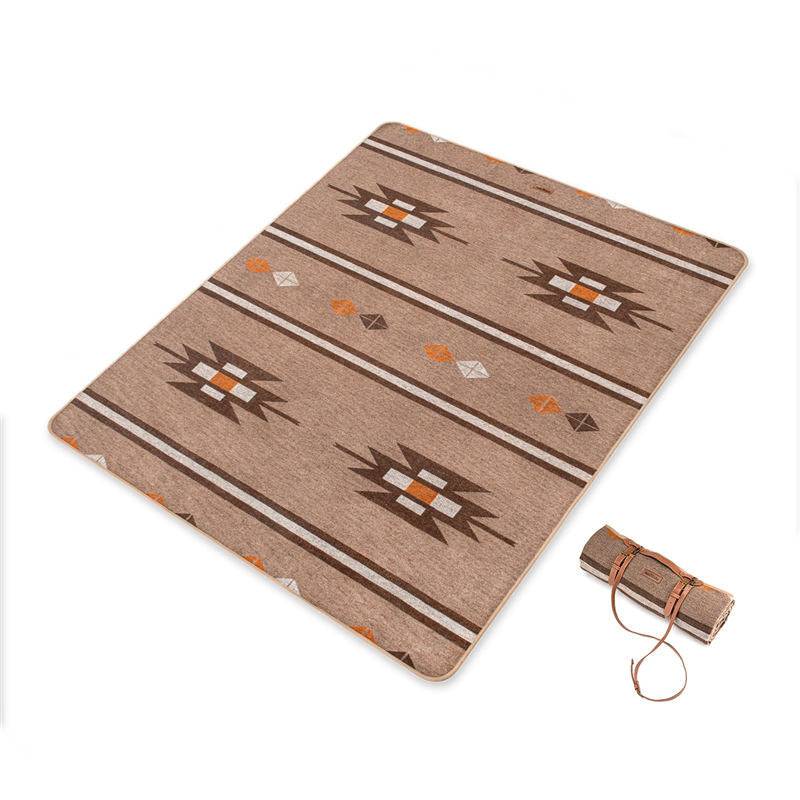 Naturehike Outdoor Warm Geometric Carpet Wool Blanket - HUNTING CASE