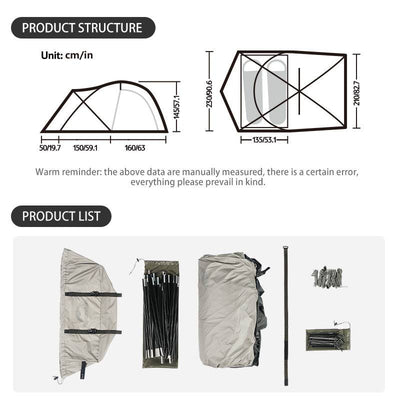 Mountain Peak Hot Tent One-Bedroom One Living Room - HUNTING CASE