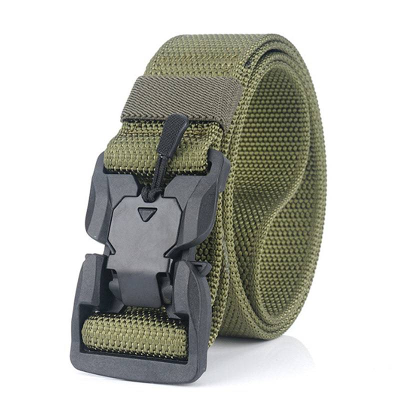 Sports belt made of nylon with camouflage pattern and magnetic closure