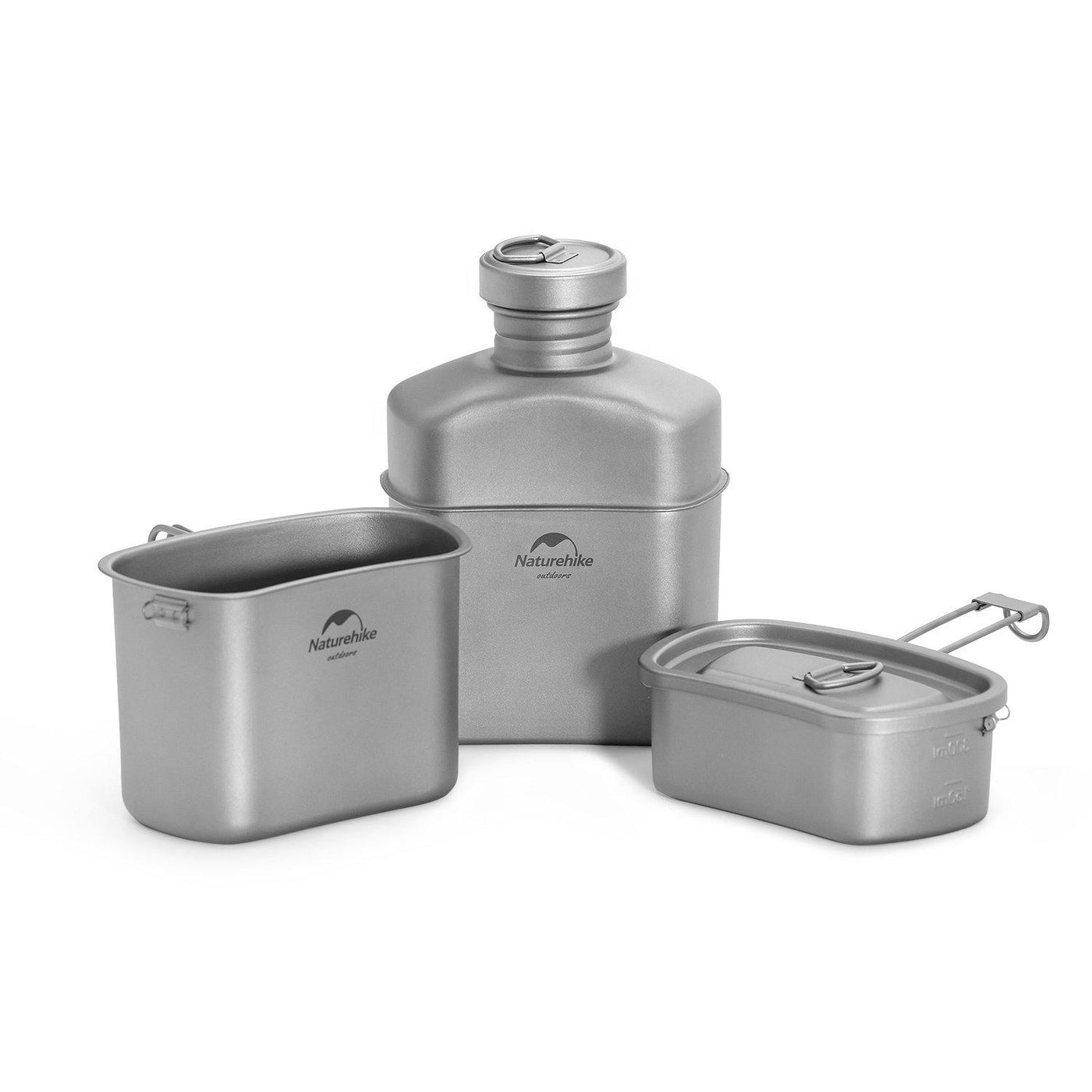 Outdoor Military Lunch Box Titanium Kettle Canteen Set
