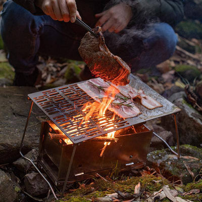 Naturehike Folding portable Titanium Barbecue Grill Plate - HUNTING CASE