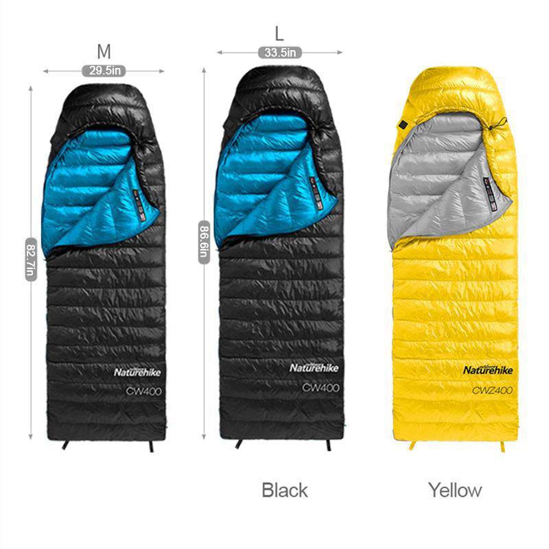 CW400 Goose Down Mummy Sleeping Bag Yellow