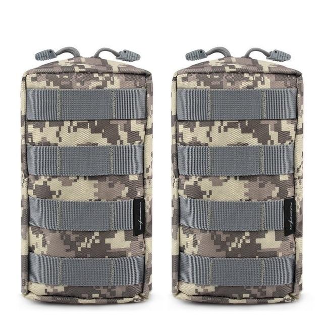 Molle-compatible pouches for outdoor activities