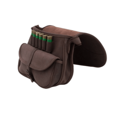 	leather shotgun cartridge bag