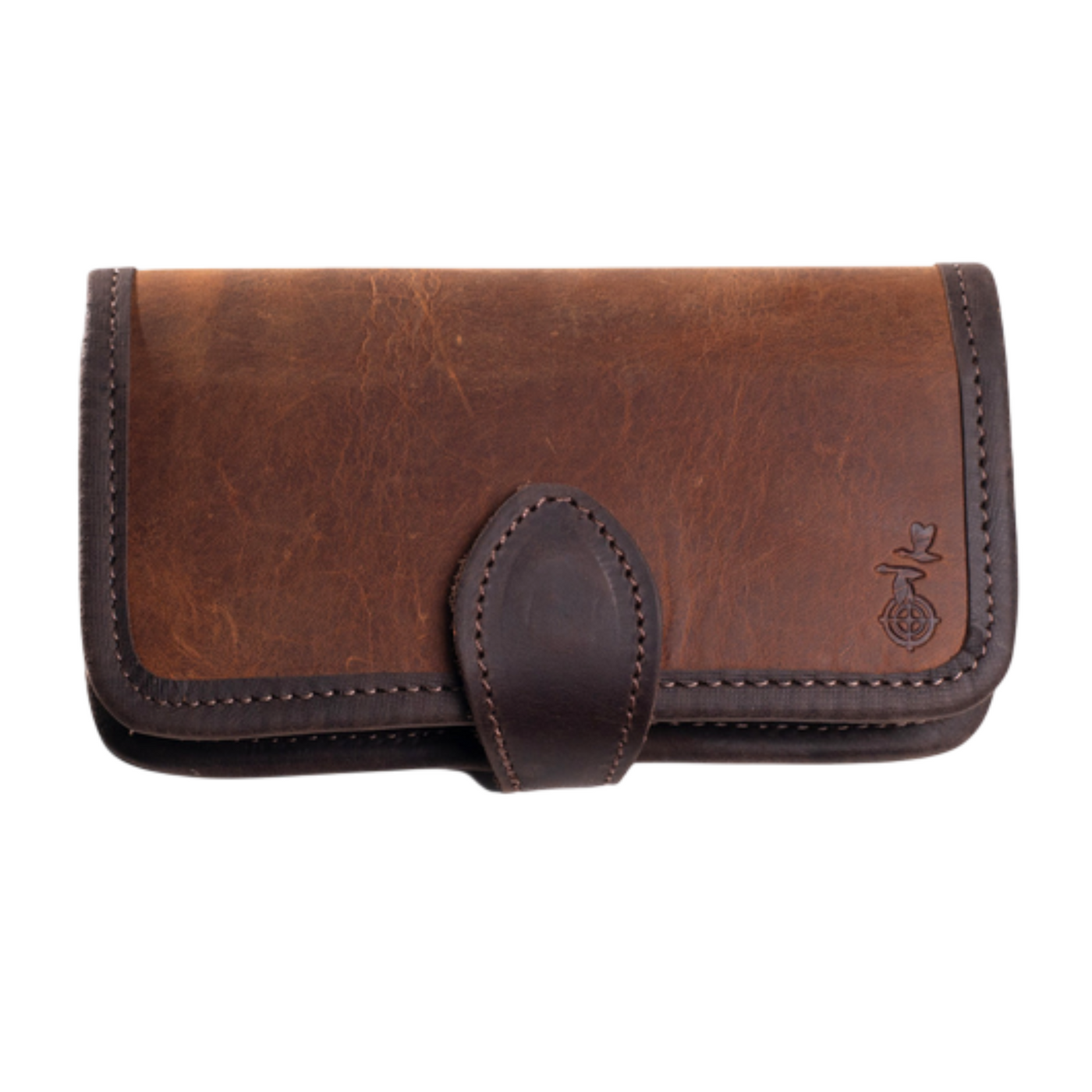 Brown Combo Leather Ammo Pouch for 6 Rounds 12 Gauge - HUNTING CASE