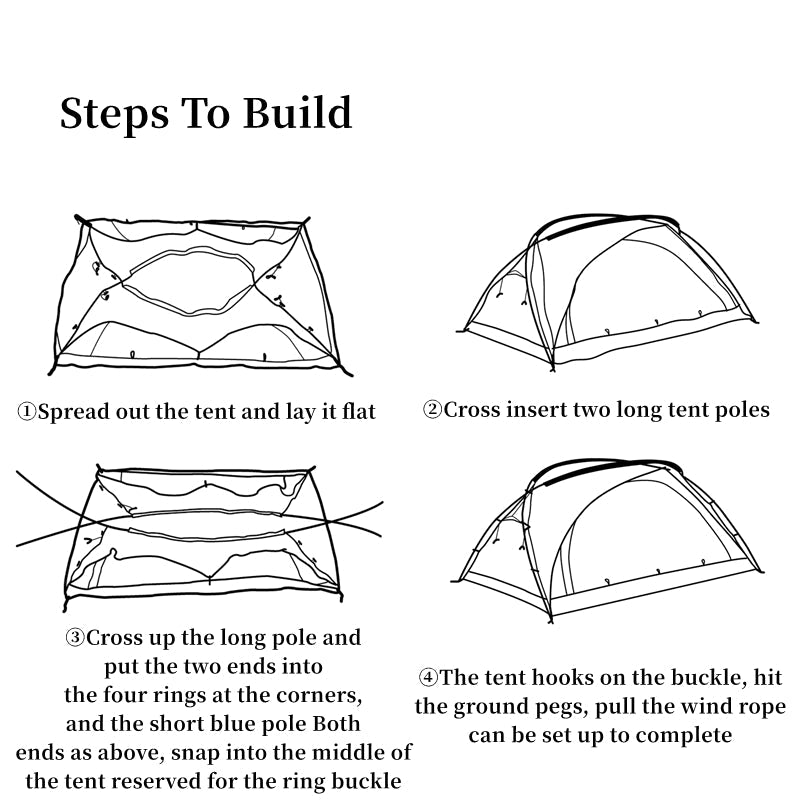 Bear 2 People Summer Camping Tent - HUNTING CASE