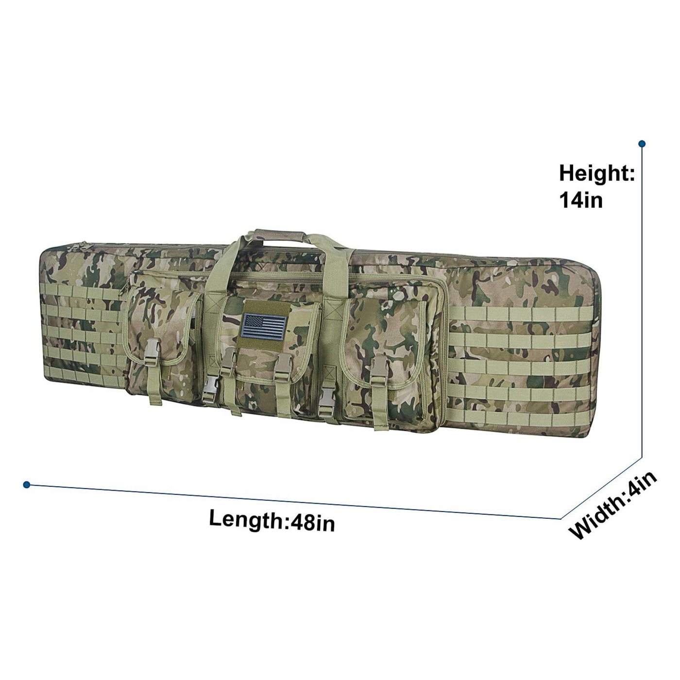 42-inch long rifle case featuring dual storage for American Classic guns