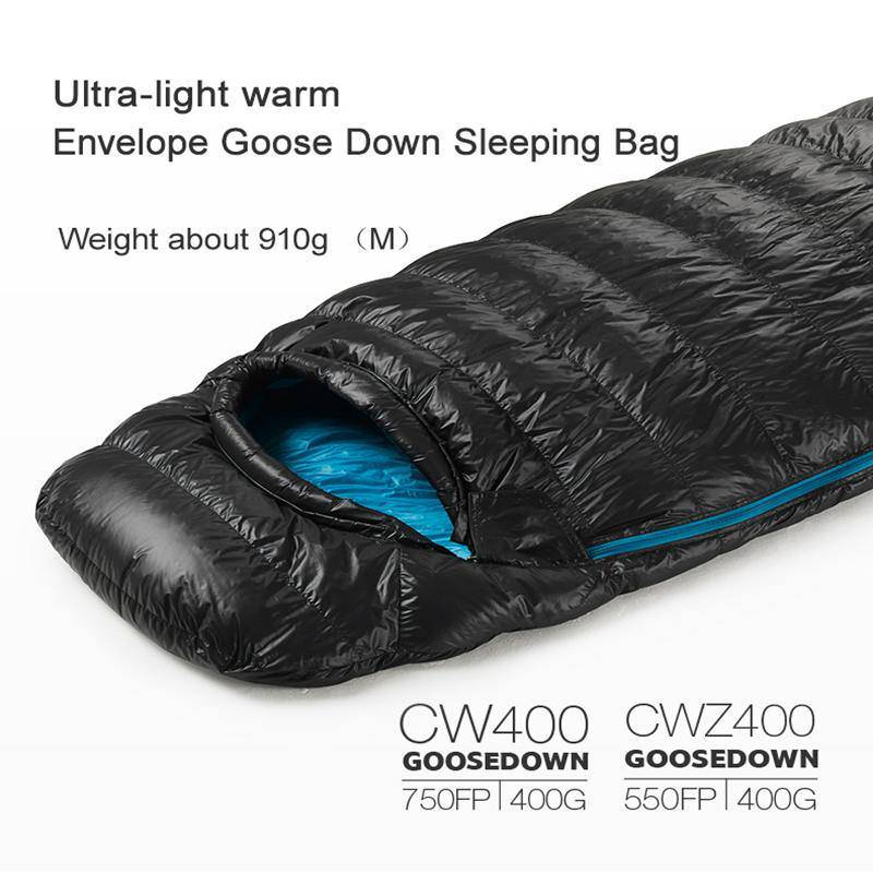 CW400 Goose Down Mummy Sleeping Bag Yellow