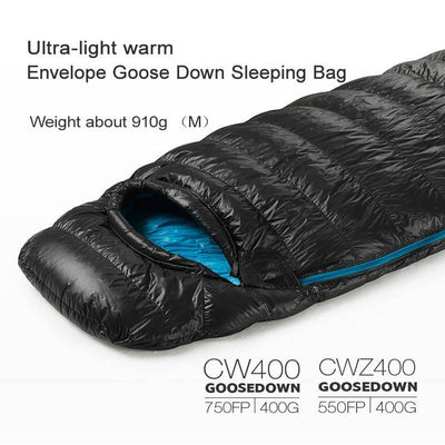 CW400 Goose Down Mummy Sleeping Bag Yellow