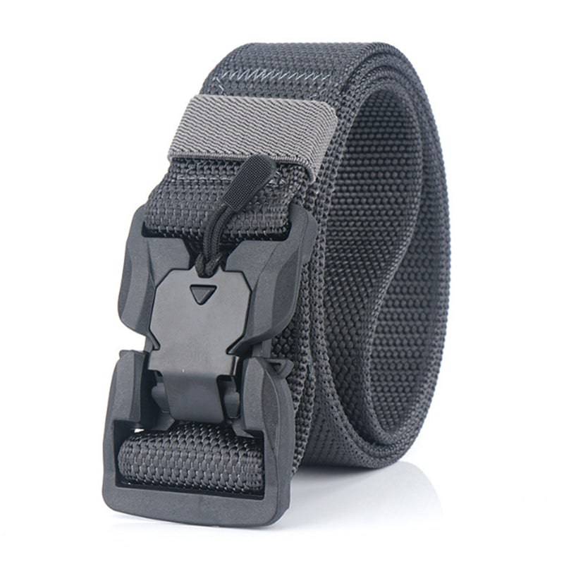 Nylon sports belt with camouflage pattern and innovative magnetic buckle