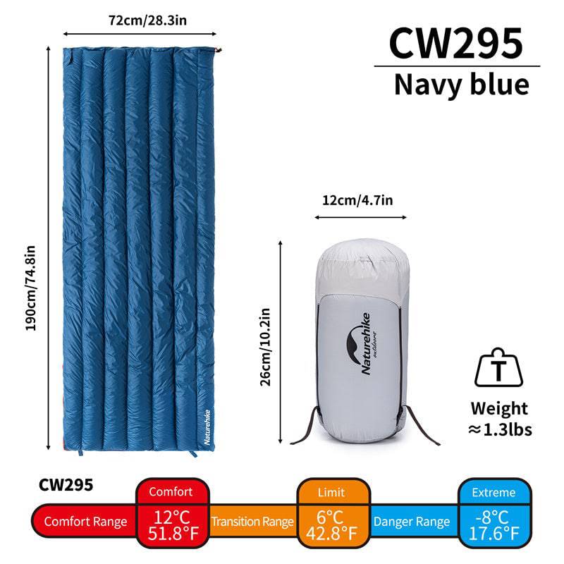 Naturehike CW295 Envelope Down Sleeping Bag - HUNTING CASE