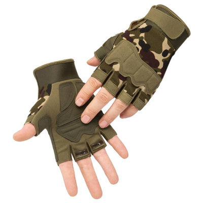 Women's half finger military gloves