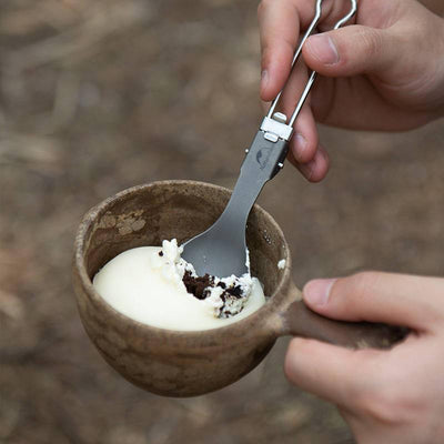 Naturehike Outdoor Titanium Alloy Portable Tableware Travel Meal Spoon Fork - HUNTING CASE