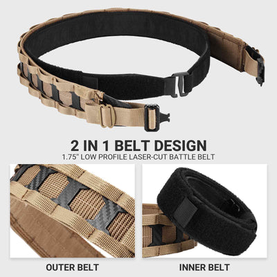 Heavy-duty tactical belt fast release