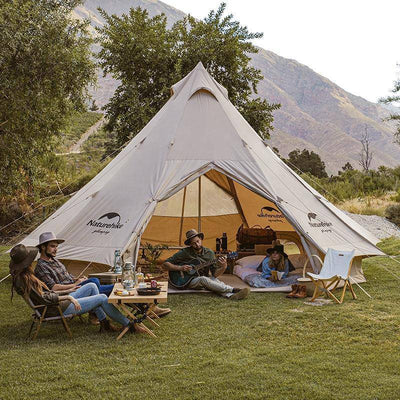 BRIGHTEN 20 Pyramid 6 People Cotton Glamping Tent - HUNTING CASE