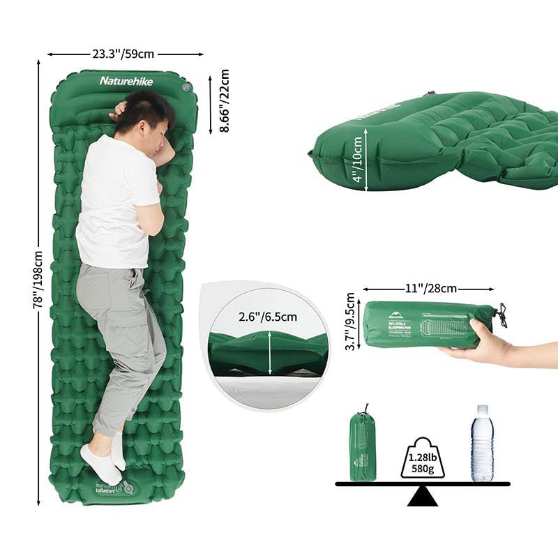 Naturehike FC-12 Foot Pump Inflatable Mat - HUNTING CASE