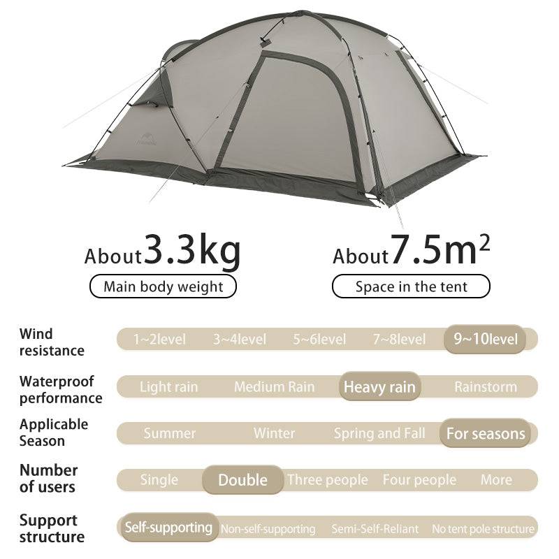 Mountain Peak Hot Tent One-Bedroom One Living Room - HUNTING CASE