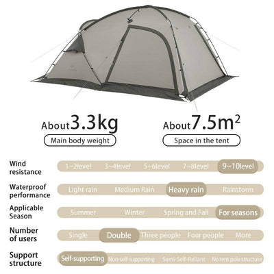 Mountain Peak Hot Tent One-Bedroom One Living Room - HUNTING CASE