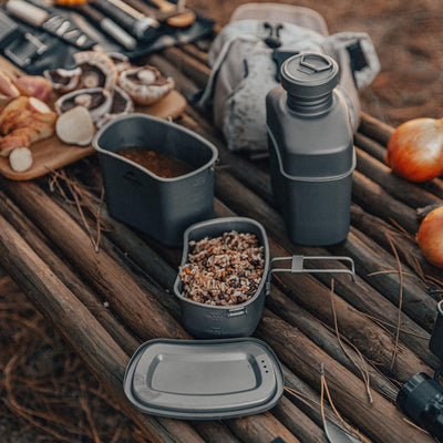 Outdoor Military Lunch Box Titanium Kettle Canteen Set