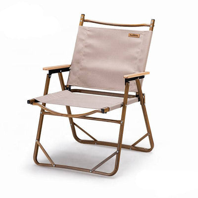 Foldable Wooden Grain Aluminum Camping Chair - HUNTING CASE