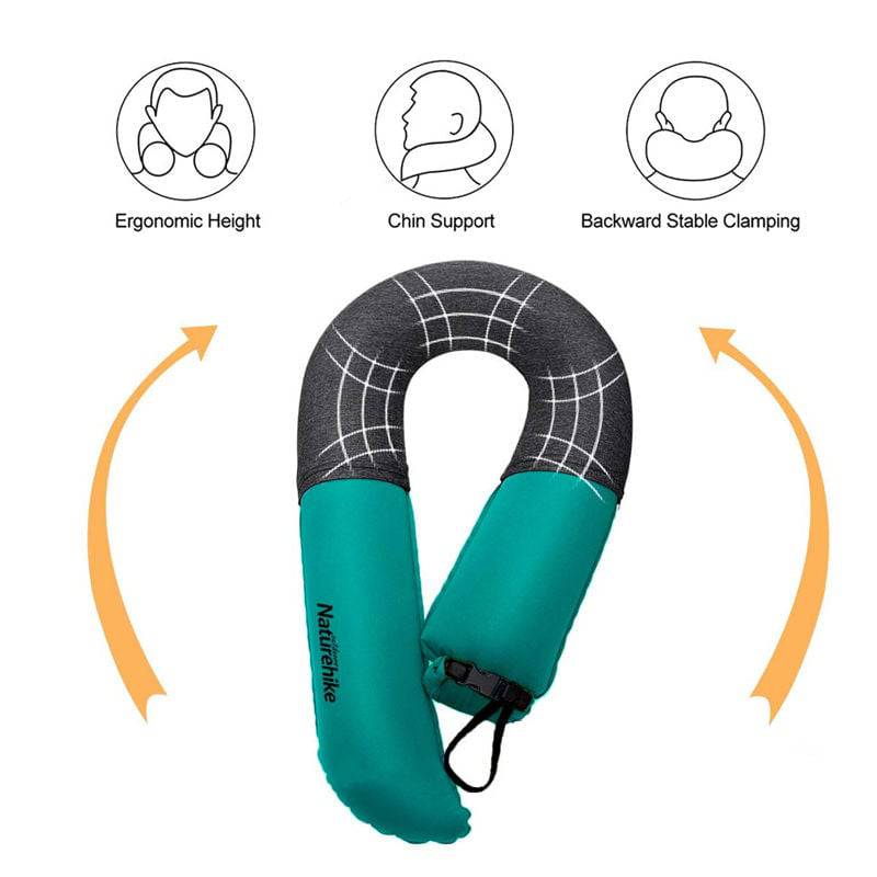 Naturehike Travel Pillow Compact Neck Pillow Instantly Inflatable - HUNTING CASE