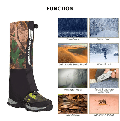 1 Pair Camo Wear-Resistant Waterproof Hiking Climbing Hunting Snow Legging Cover - HUNTING CASE