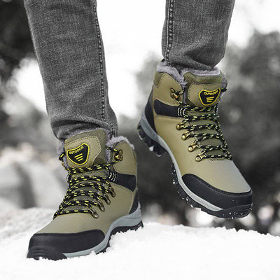 Warm Plush Ankle Boots for Men, Ideal for Winter Snow and Hiking - HUNTING CASE