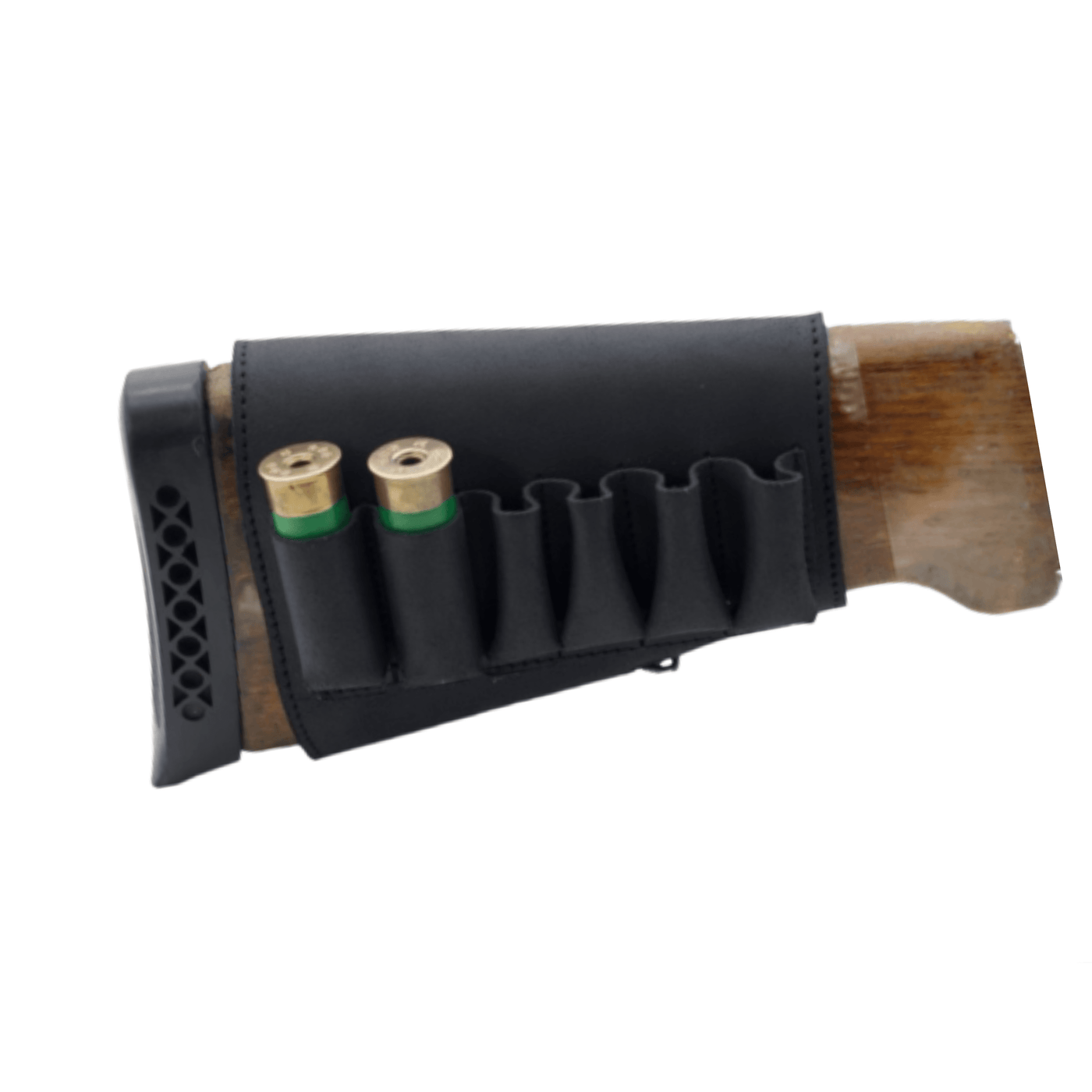 shotgun stock shell holder leather