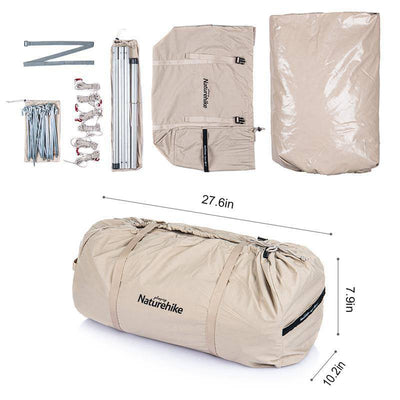 BRIGHTEN 6.4 Pyramid 4 People Cotton Glamping Tent - HUNTING CASE