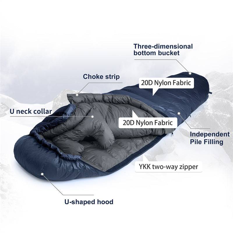 Naturehike Snowbird Mummy Duck Down Sleeping Bag - HUNTING CASE