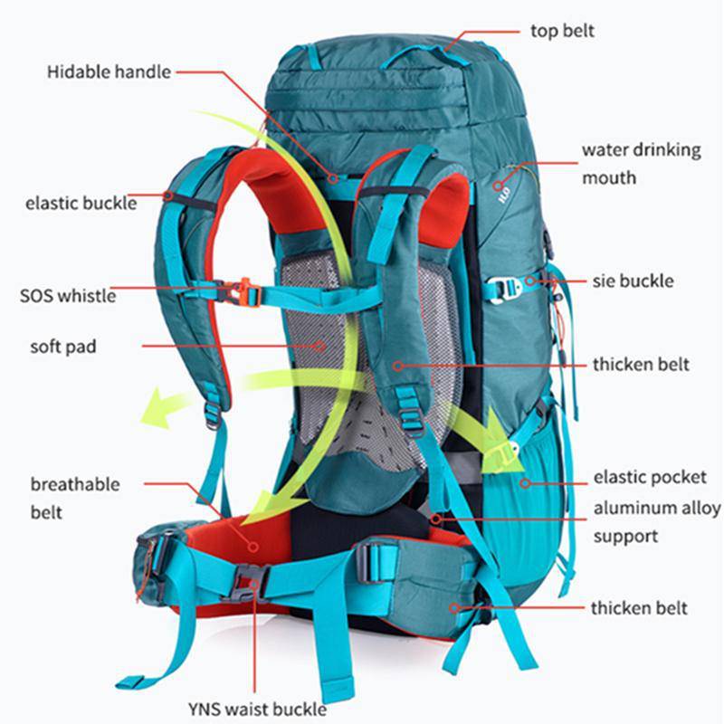 Naturehike 55L/65L Nylon Professional Hiking Backpack - HUNTING CASE