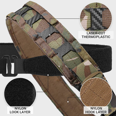 Special forces belt with fast-release buckle