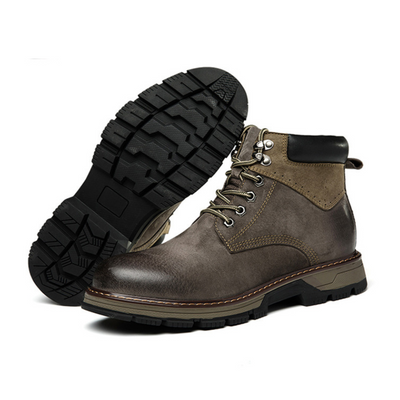British style high-top winter leather Martin boots for men
